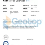 Los certificados de calibración Blue confirman que el producto fue inspeccionado y que se cumplieron las especificaciones publicadas en el momento de la inspección.  No especifican los valores de desviación típica y no incluye informes de mediciones.